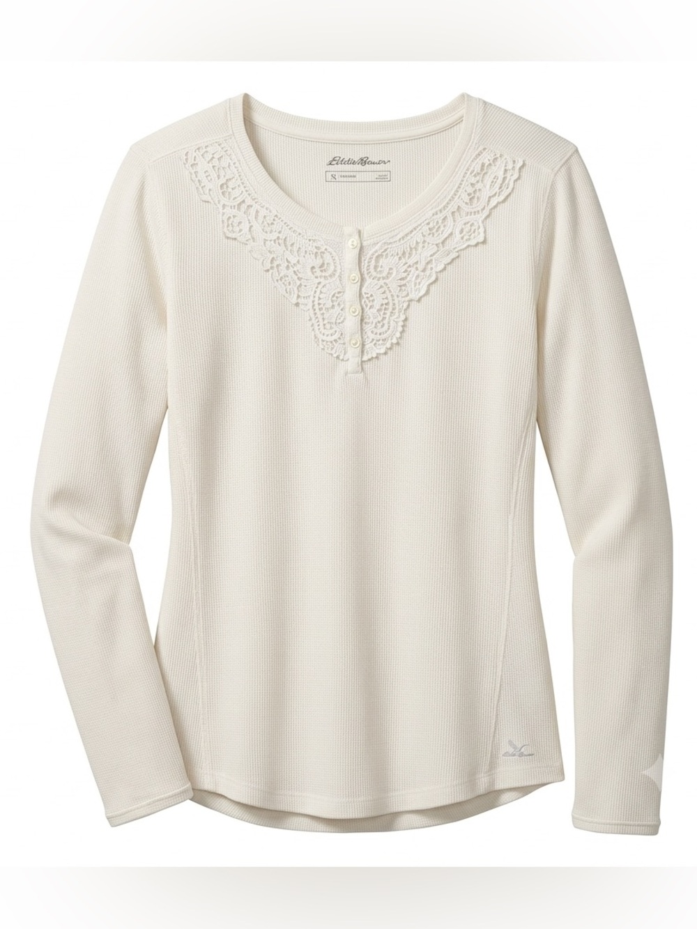 Eddie Bauer Henley Thermal Lace Neckline GirlhoodCore Feminine